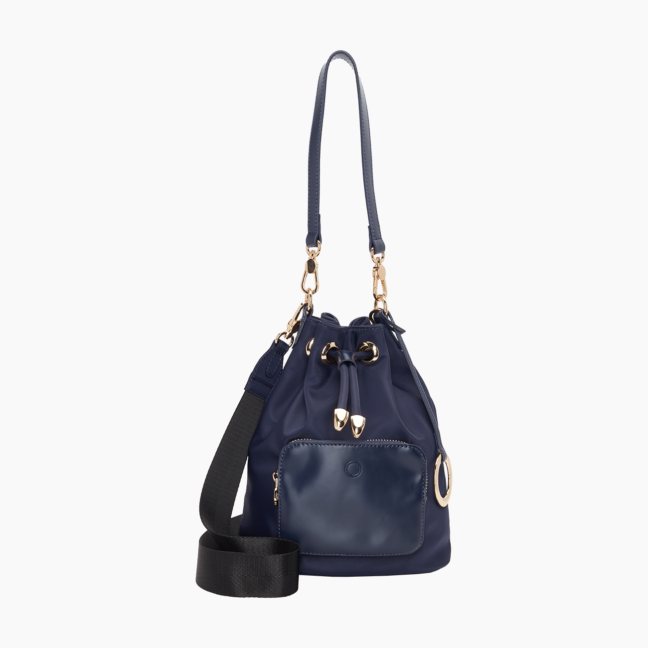 O bag pom pon lacivert çanta