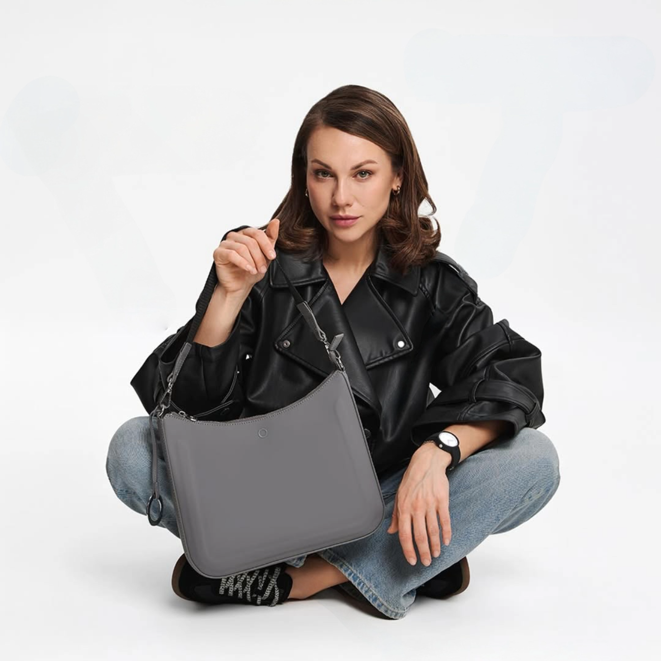 O bag ruby gri çanta